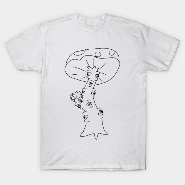 Eye Mushroom T-Shirt by the doodler